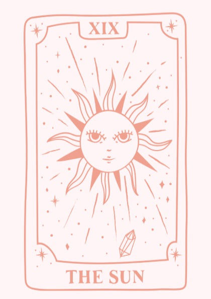 The Radiant Vitality Modern Art - Tarot Card XIX The Sun Print