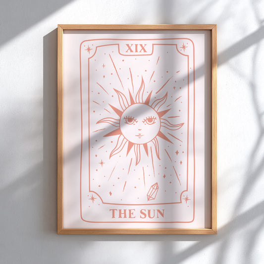 The Radiant Vitality Modern Art - Tarot Card XIX The Sun Print