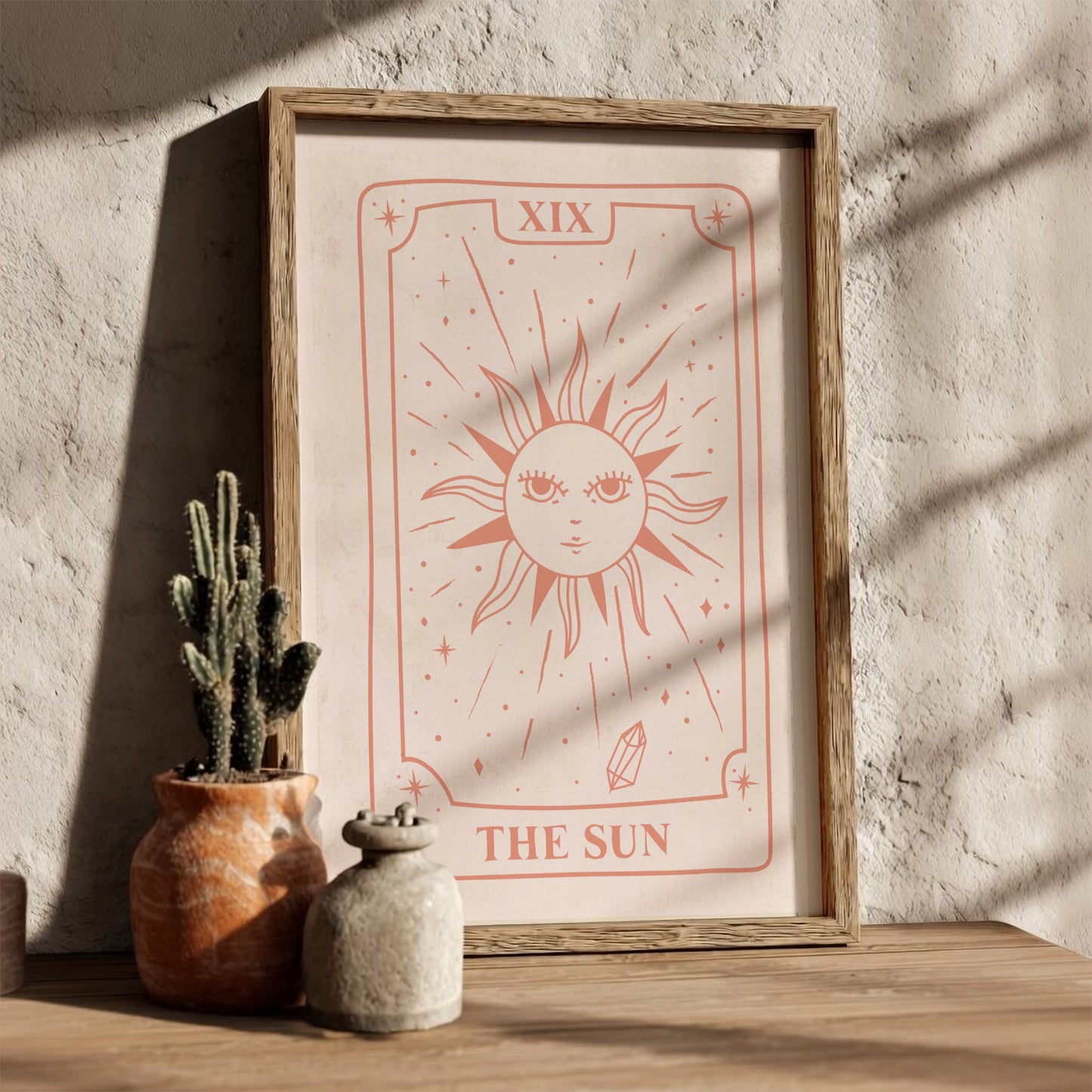 The Radiant Vitality Modern Art - Tarot Card XIX The Sun Print