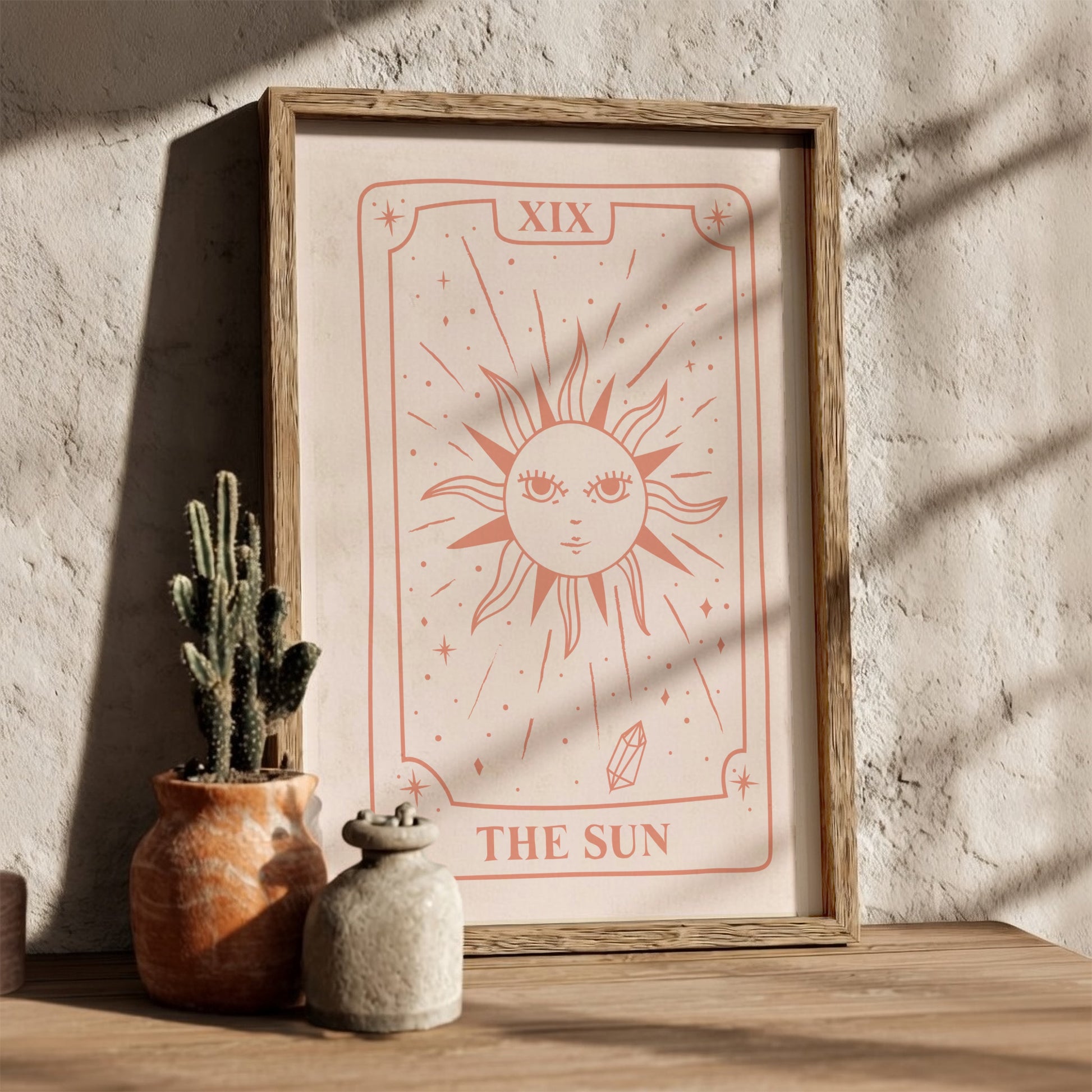 The Radiant Vitality Modern Art - Tarot Card XIX The Sun Print