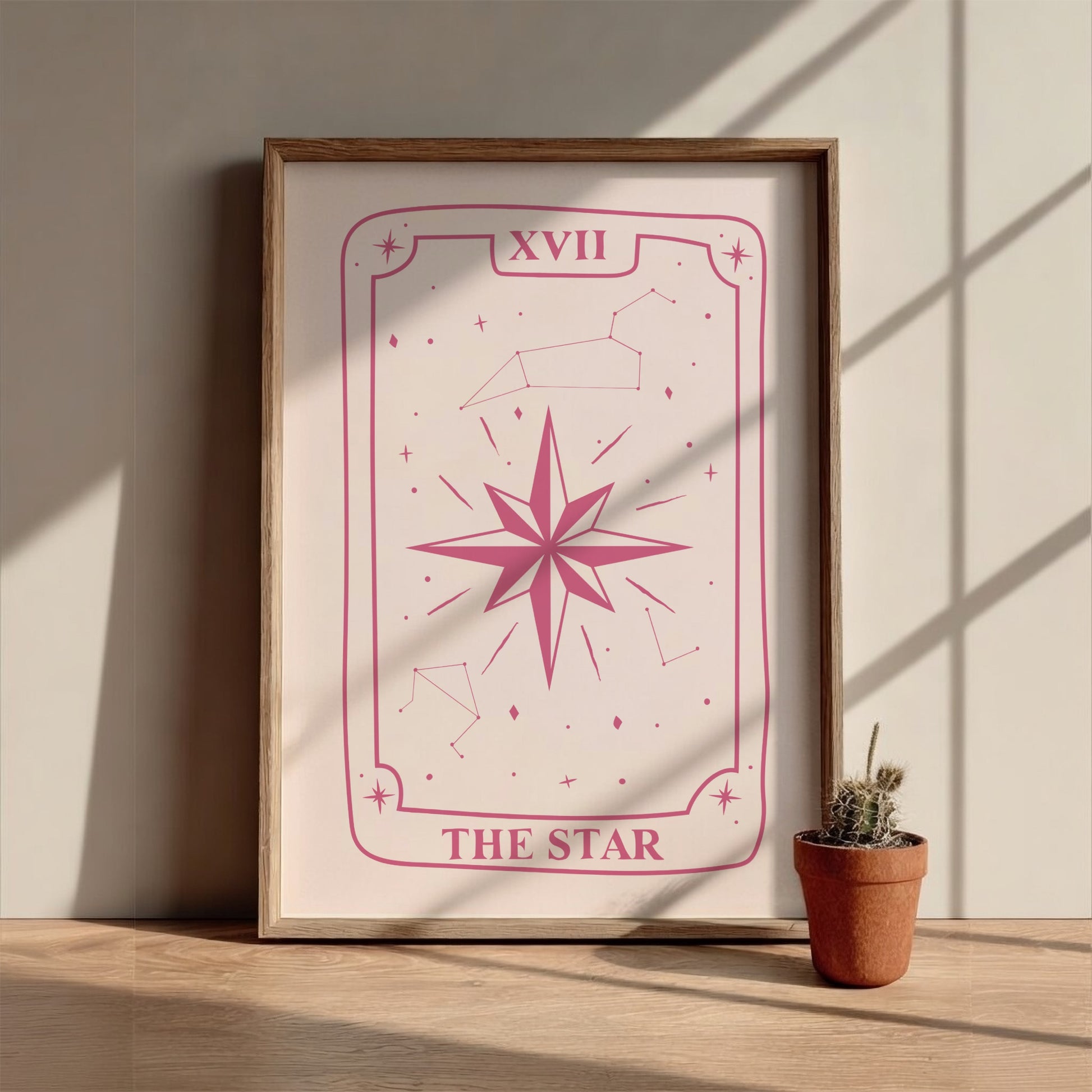 The Celestial Hope Modern Art - Tarot Card XVII The Star Print