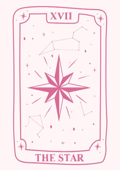 The Celestial Hope Modern Art - Tarot Card XVII The Star Print