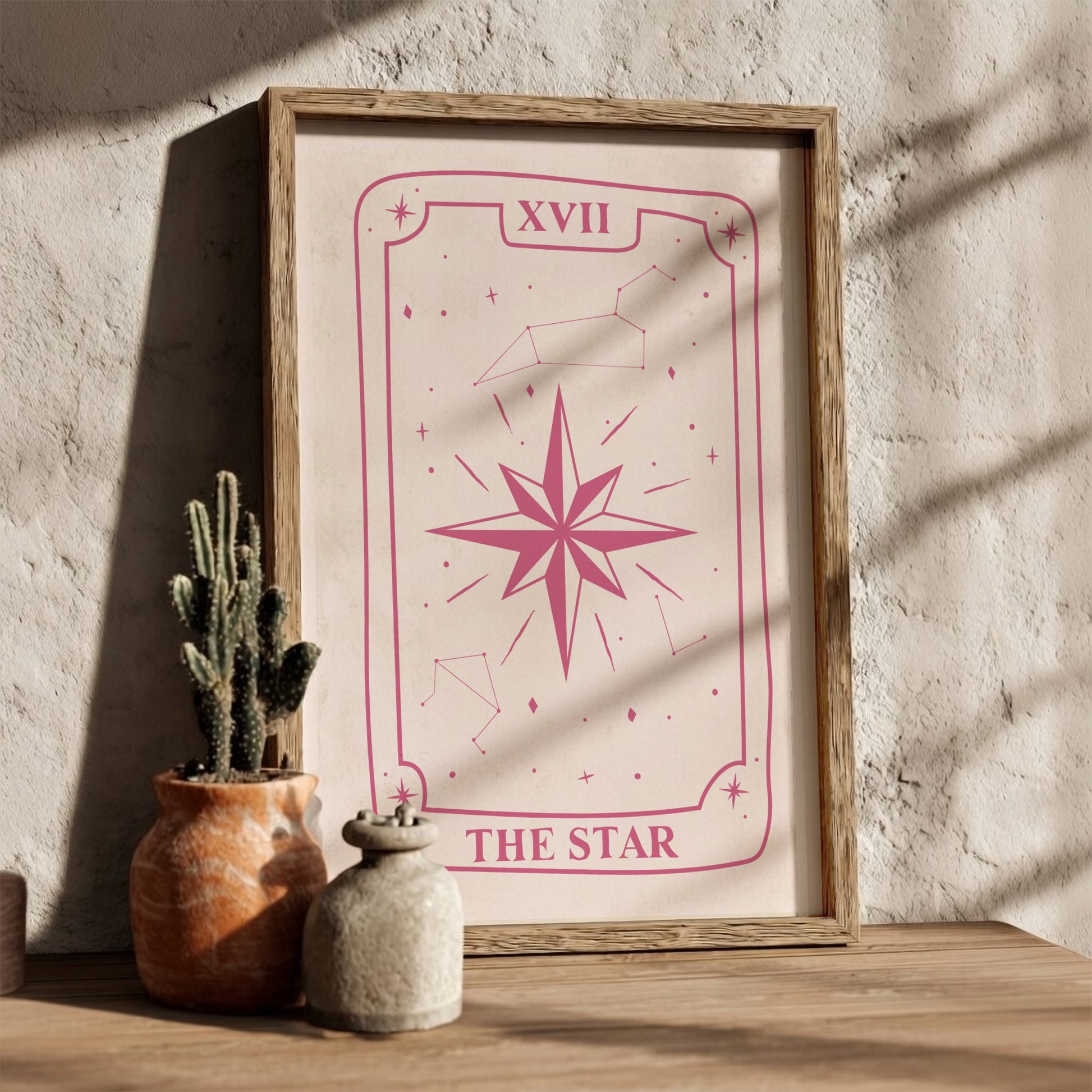 The Celestial Hope Modern Art - Tarot Card XVII The Star Print