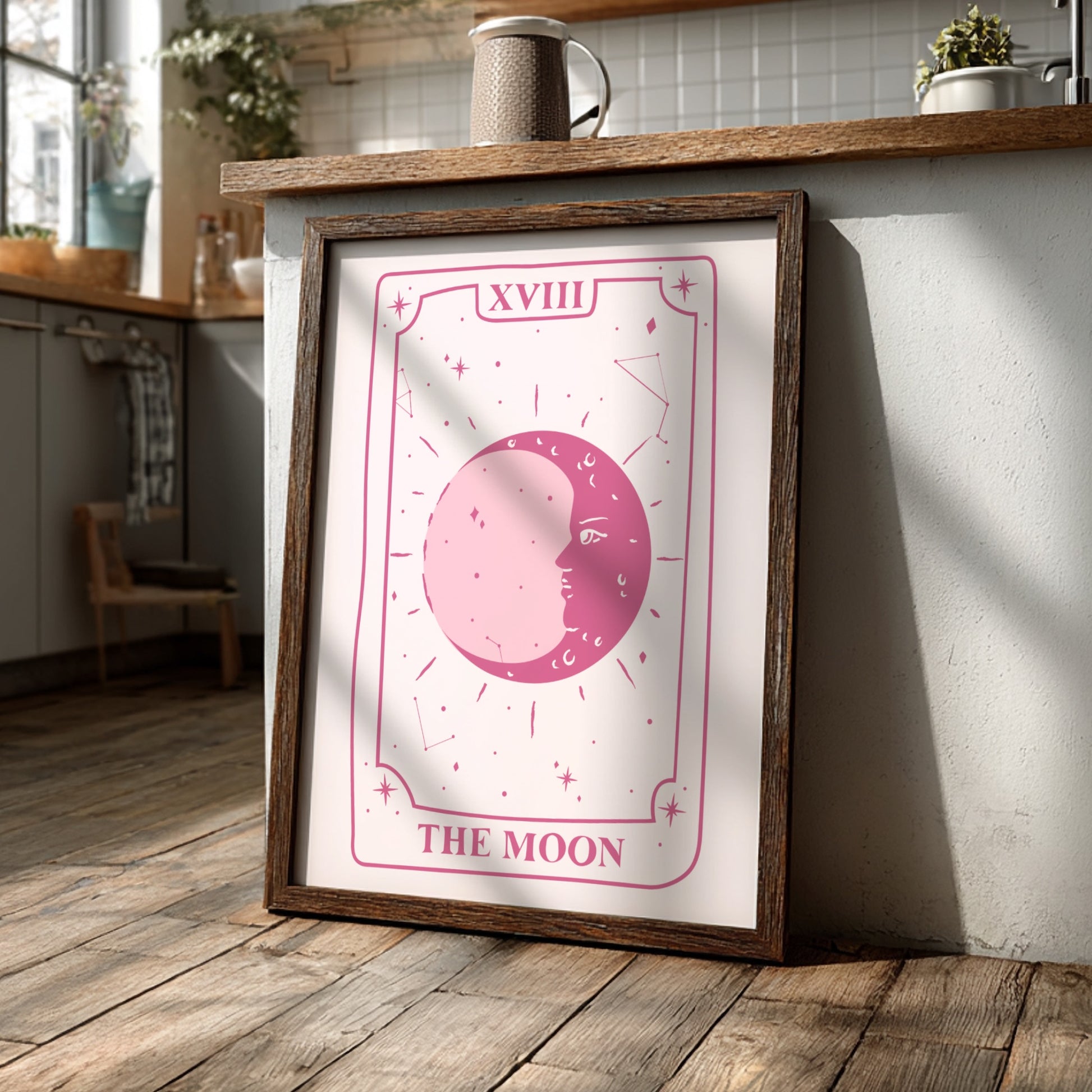 The Intuitive Shadows Modern Art - Tarot Card XVIII The Moon Print