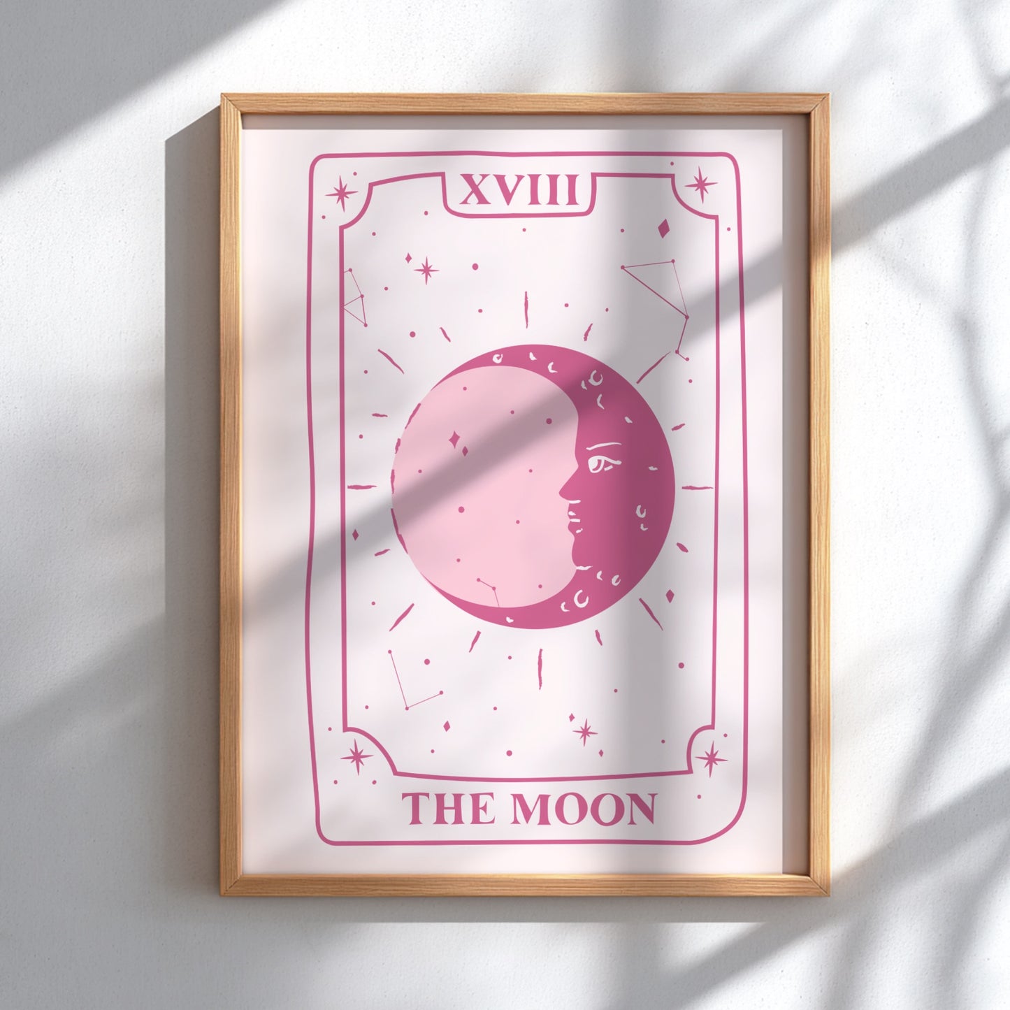 The Intuitive Shadows Modern Art - Tarot Card XVIII The Moon Print