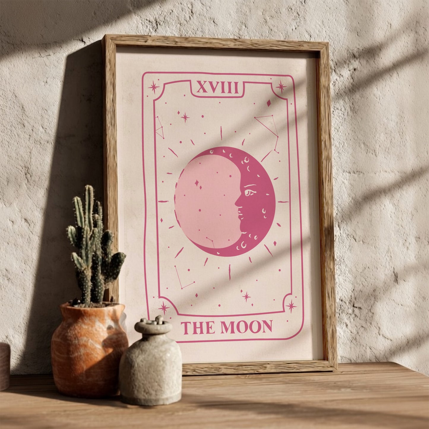 The Intuitive Shadows Modern Art - Tarot Card XVIII The Moon Print