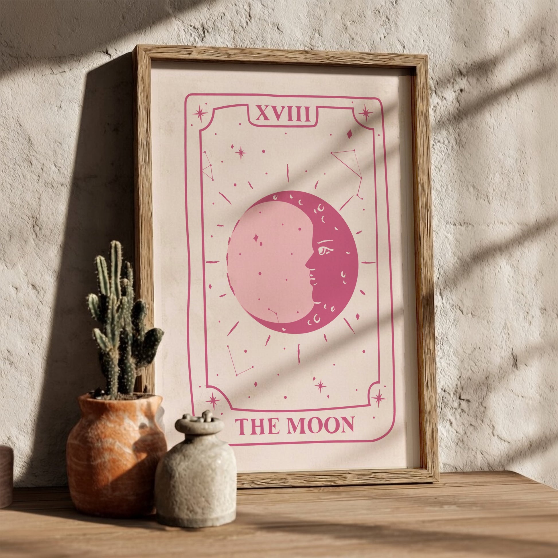The Intuitive Shadows Modern Art - Tarot Card XVIII The Moon Print