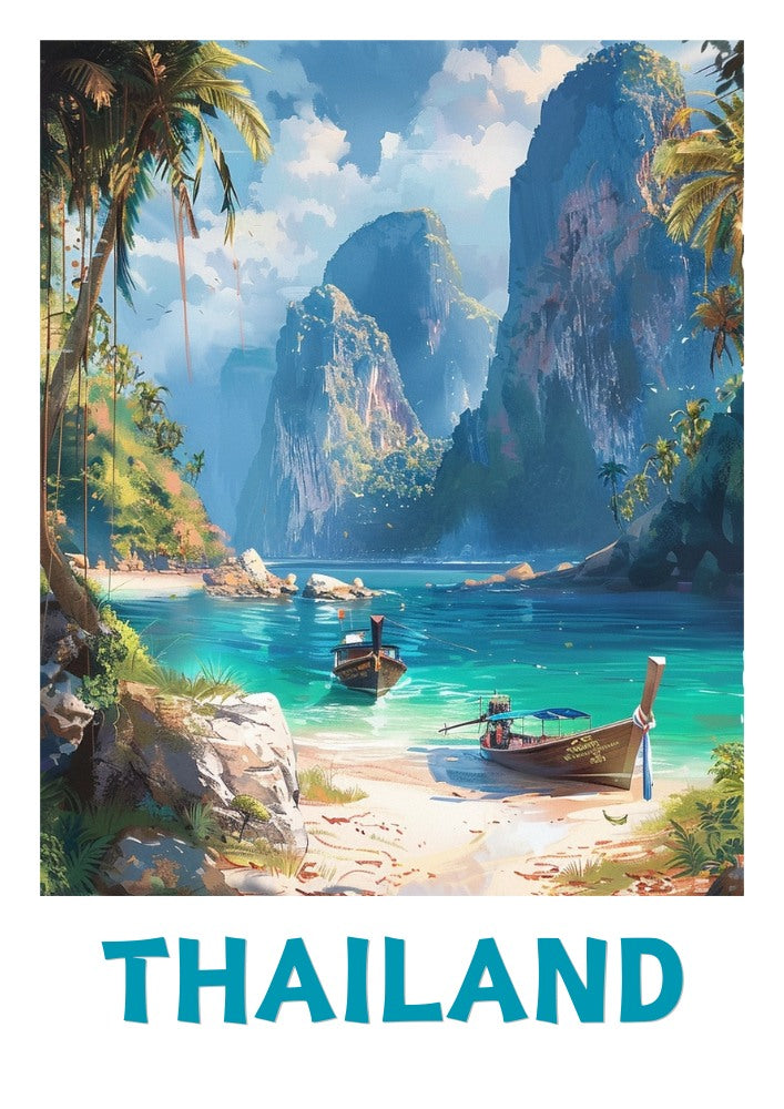THAILAND POSTER - GULF OF THAILAND ARTWORK