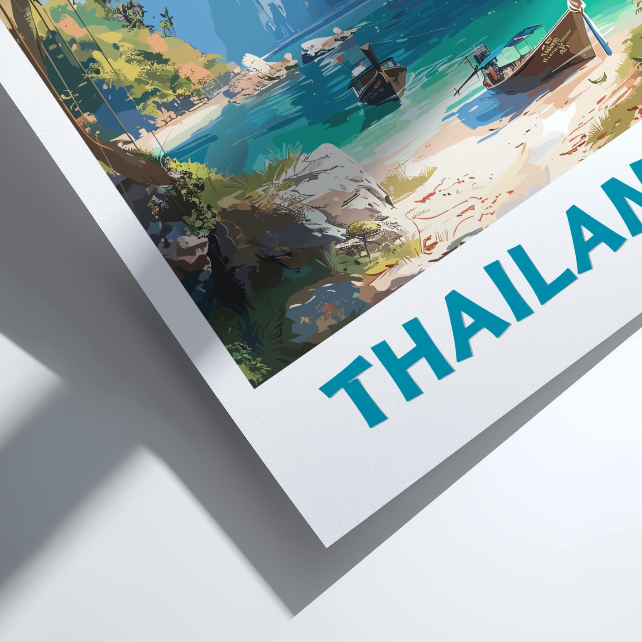 Asian THAILAND POSTER - GULF OF THAILAND ARTWORK