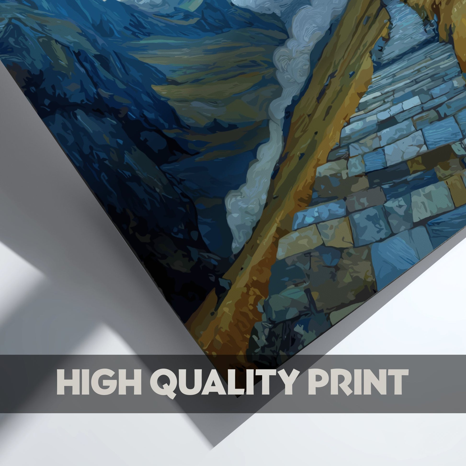 The Climb - Mountain Path Ascending into Dramatic Clouds Wall Art