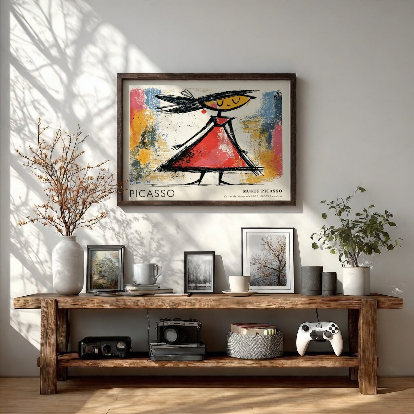 Pablo Picasso poster featuring The Dancer with bold colors and playful style