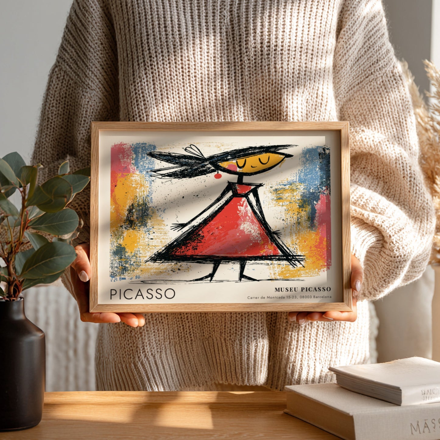 Pablo Picasso poster featuring The Dancer with bold colors and playful style