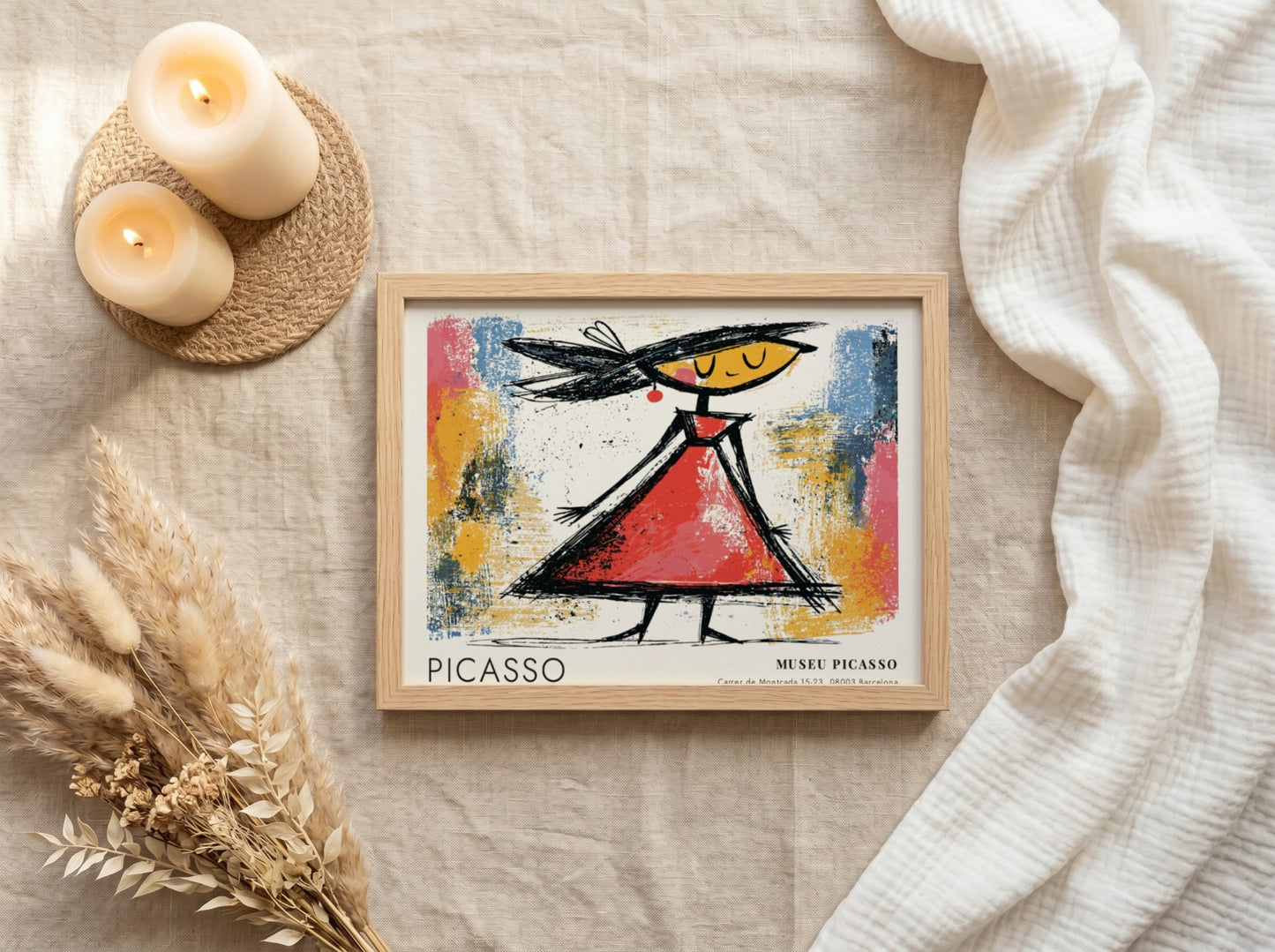 Pablo Picasso poster featuring The Dancer with bold colors and playful style