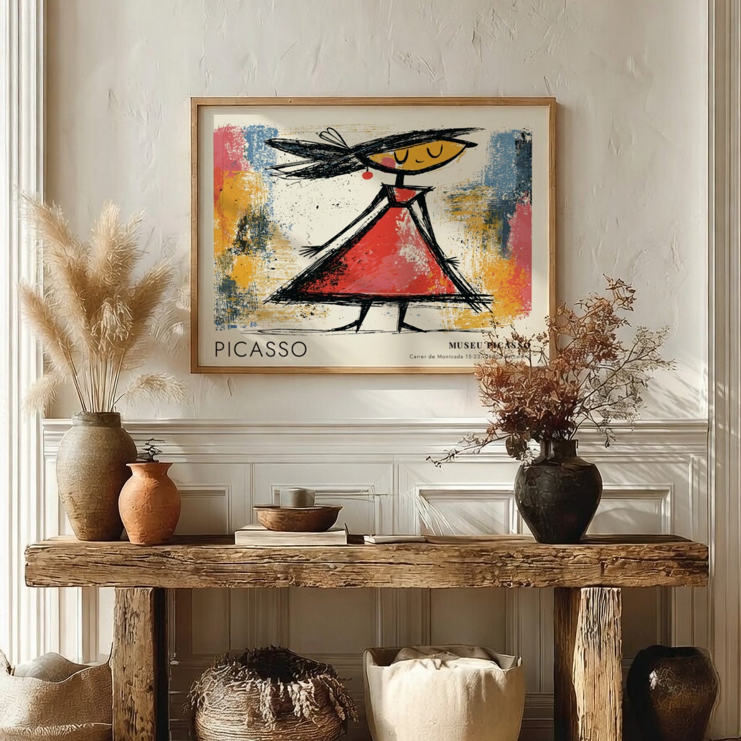 Pablo Picasso poster featuring The Dancer with bold colors and playful style