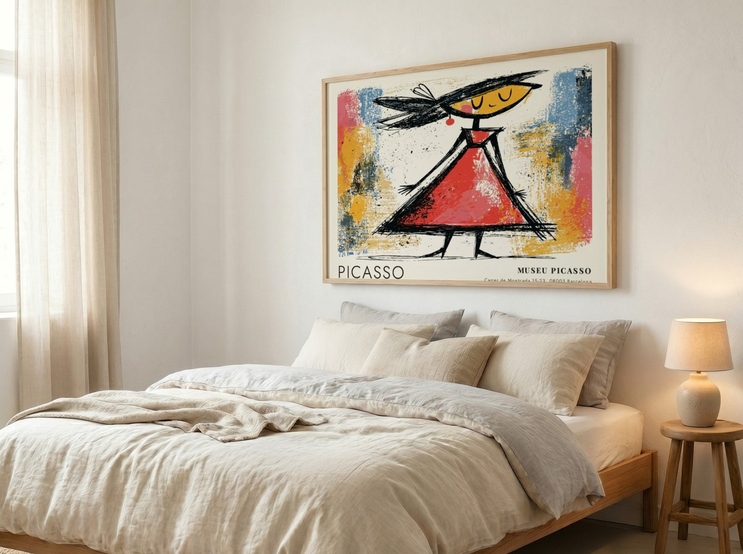 Pablo Picasso poster featuring The Dancer with bold colors and playful style