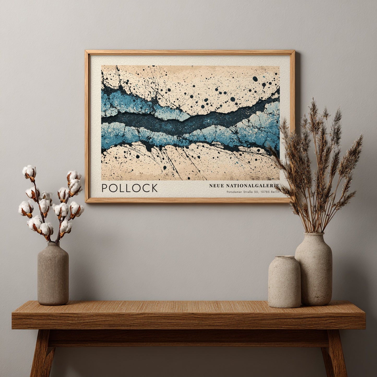 Wall art poster of Jackson Pollock The Deep painting from Neue Nationalgalerie exhibition