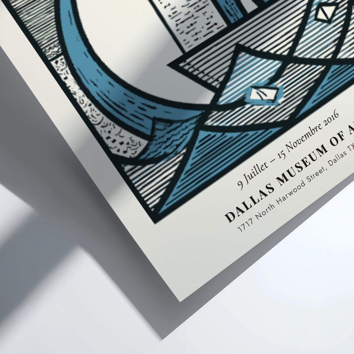 Picasso inspired poster featuring The Fisherman in geometric style with bold colors