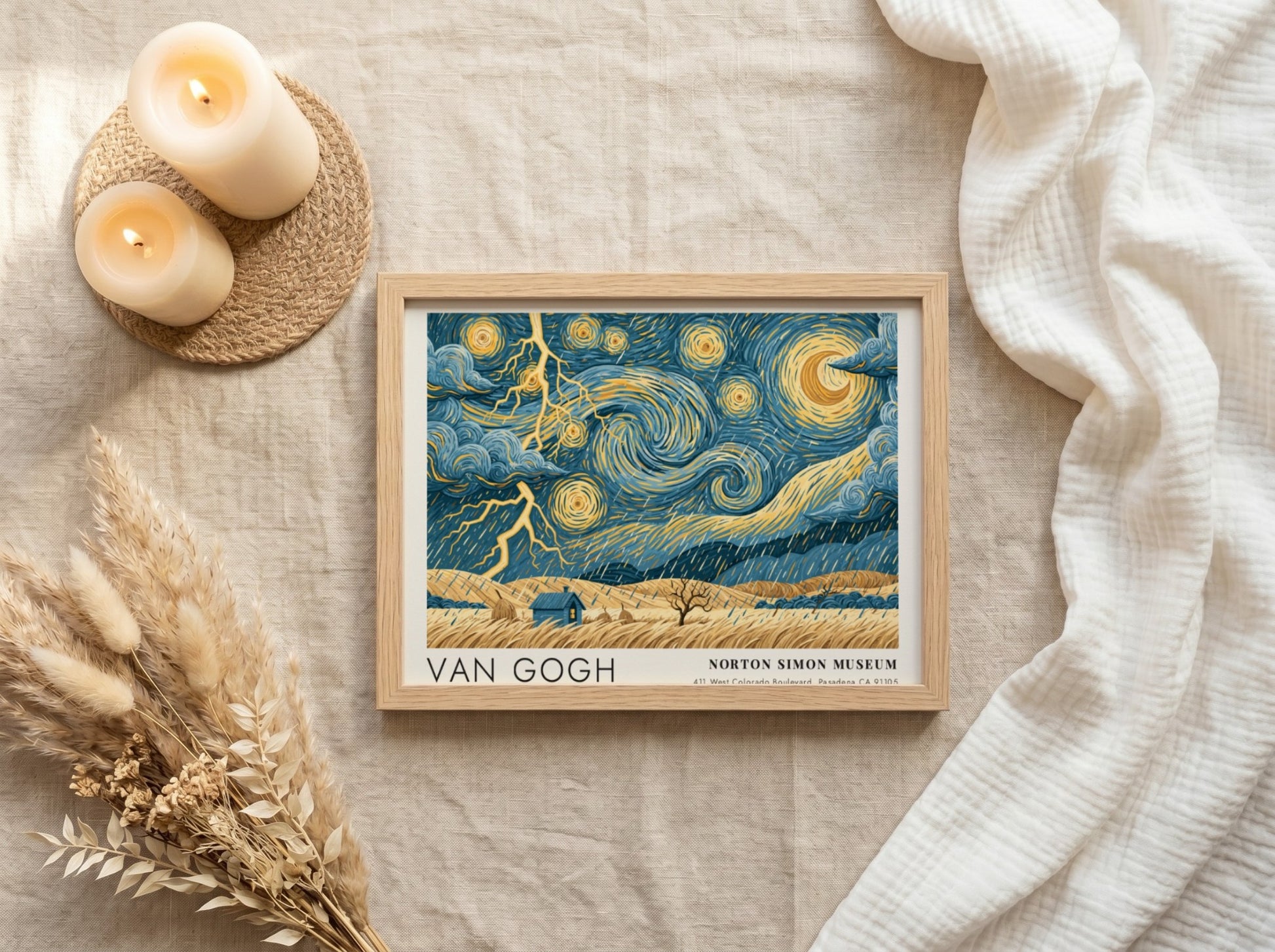 Van Gogh poster featuring vibrant colors and dynamic brushstrokes of a flowering garden scene