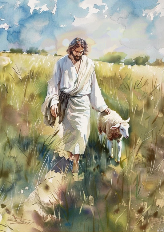 The Journey Home - Jesus Christ Drawing Illustration, Christian Religion, LDS Art