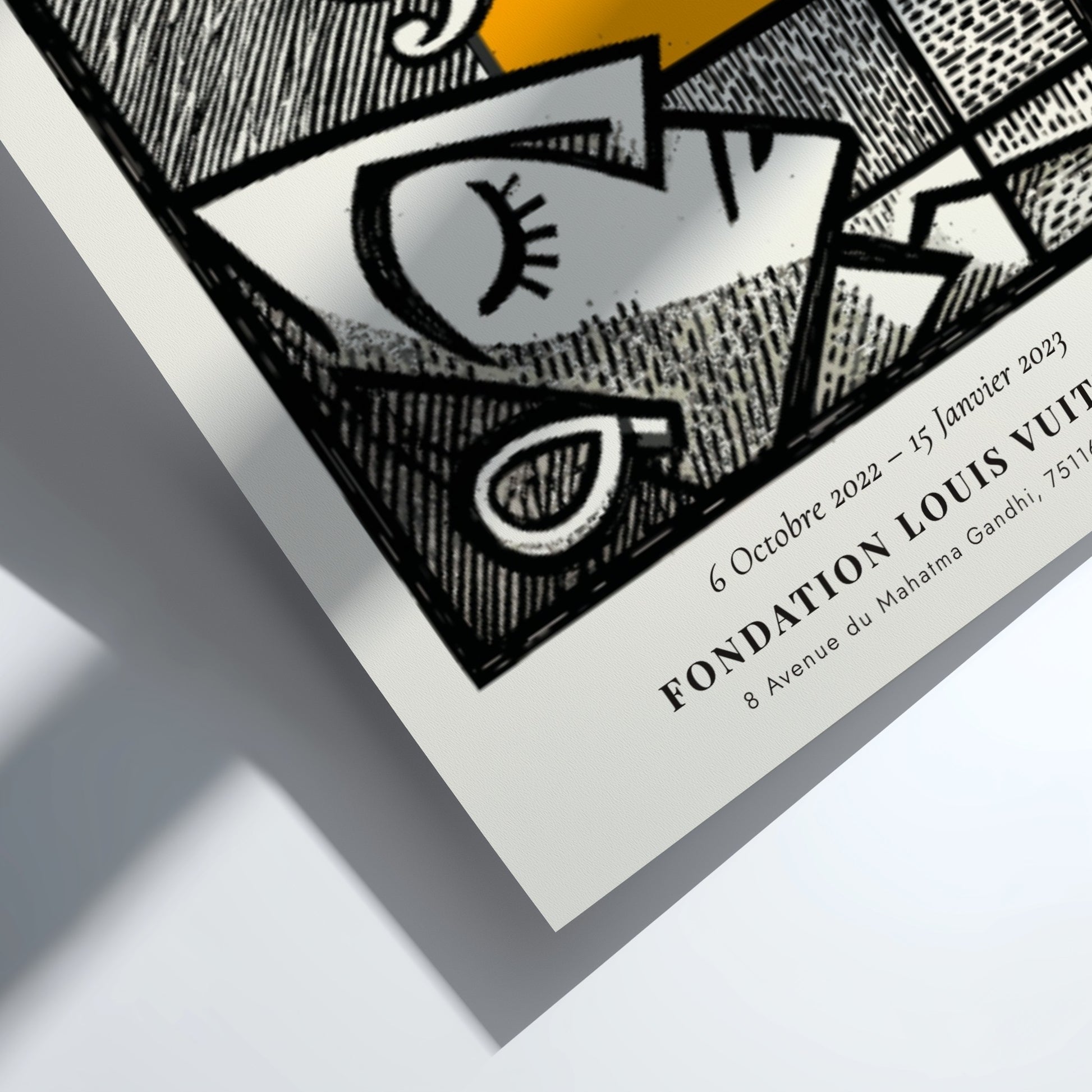 Picasso inspired poster featuring abstract shapes and bold colors