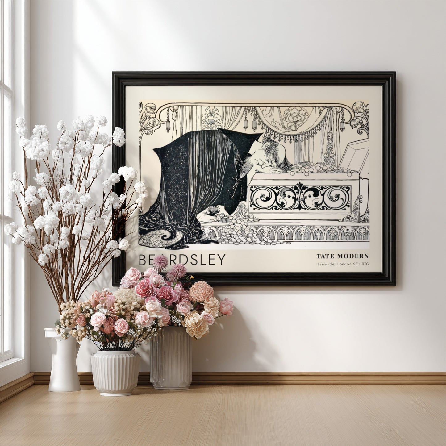 Wall art poster featuring Aubrey Beardsley's The Rape of the Lock Tate Modern design