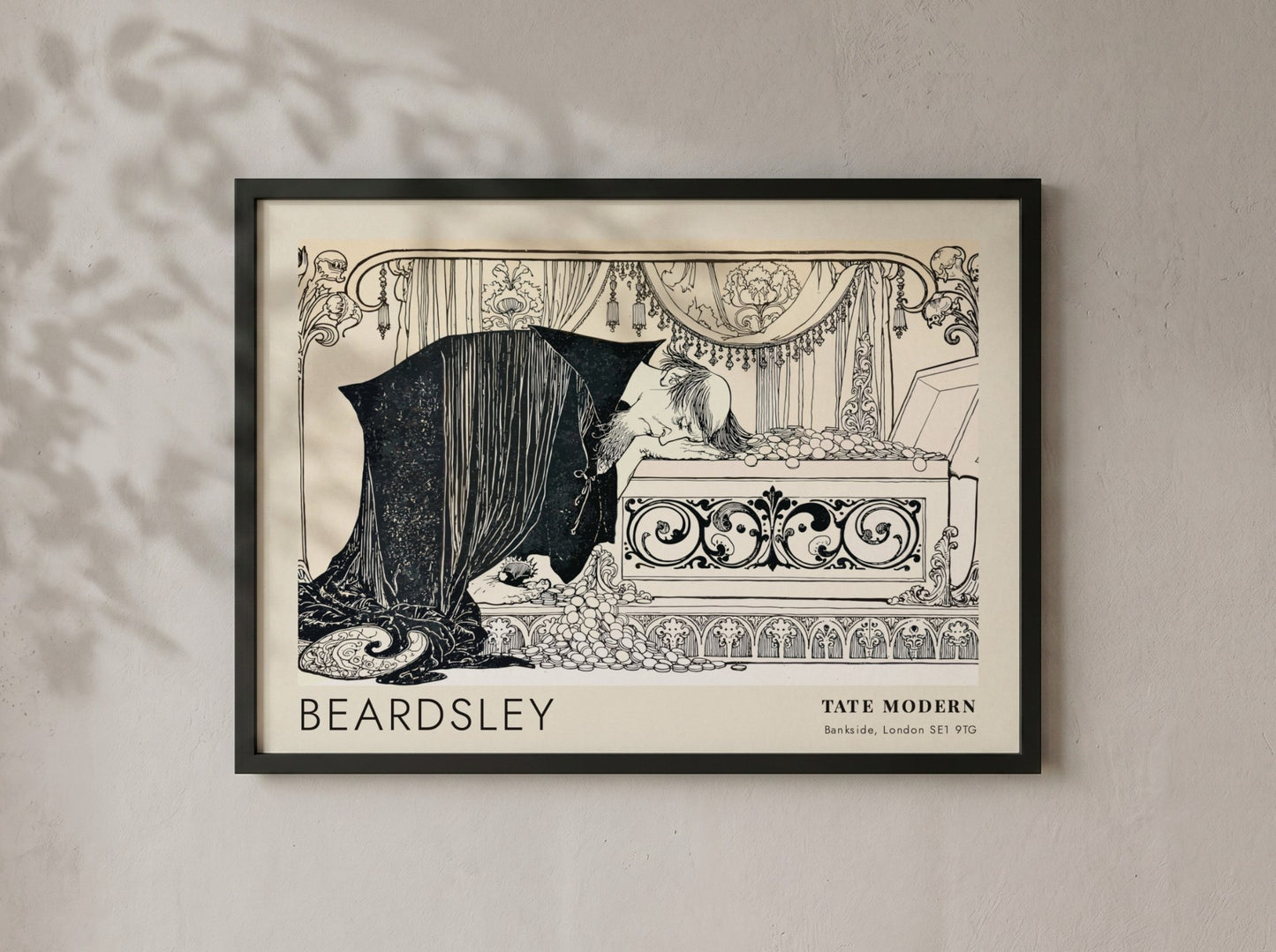 Wall art poster featuring Aubrey Beardsley's The Rape of the Lock Tate Modern design