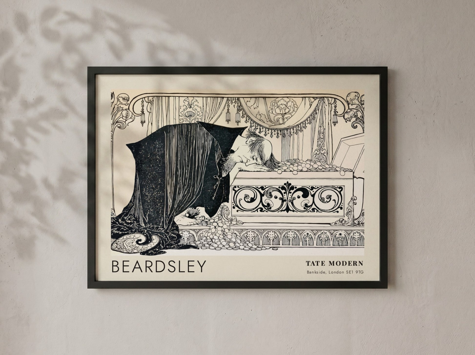 Wall art poster featuring Aubrey Beardsley's The Rape of the Lock Tate Modern design