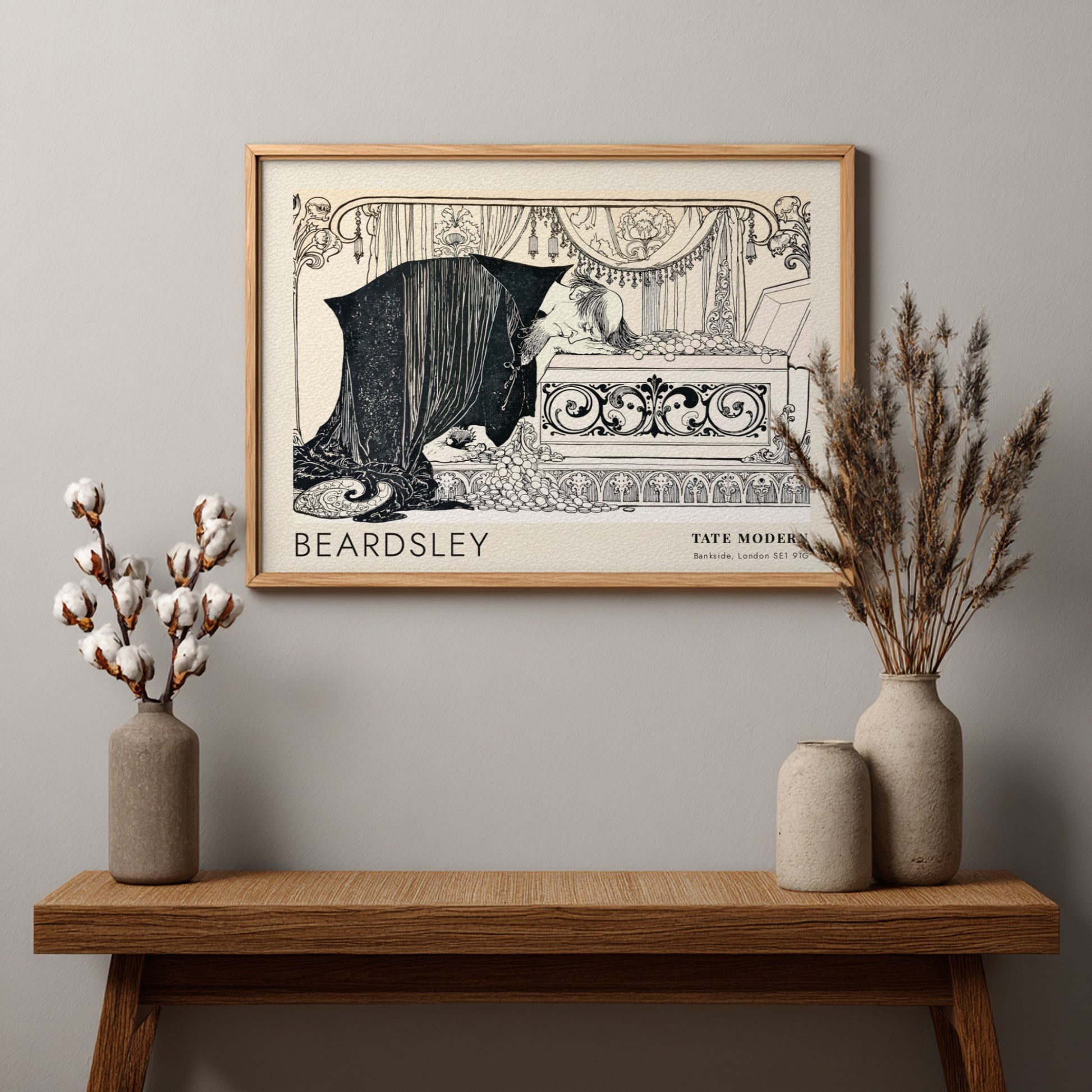 Wall art poster featuring Aubrey Beardsley's The Rape of the Lock Tate Modern design