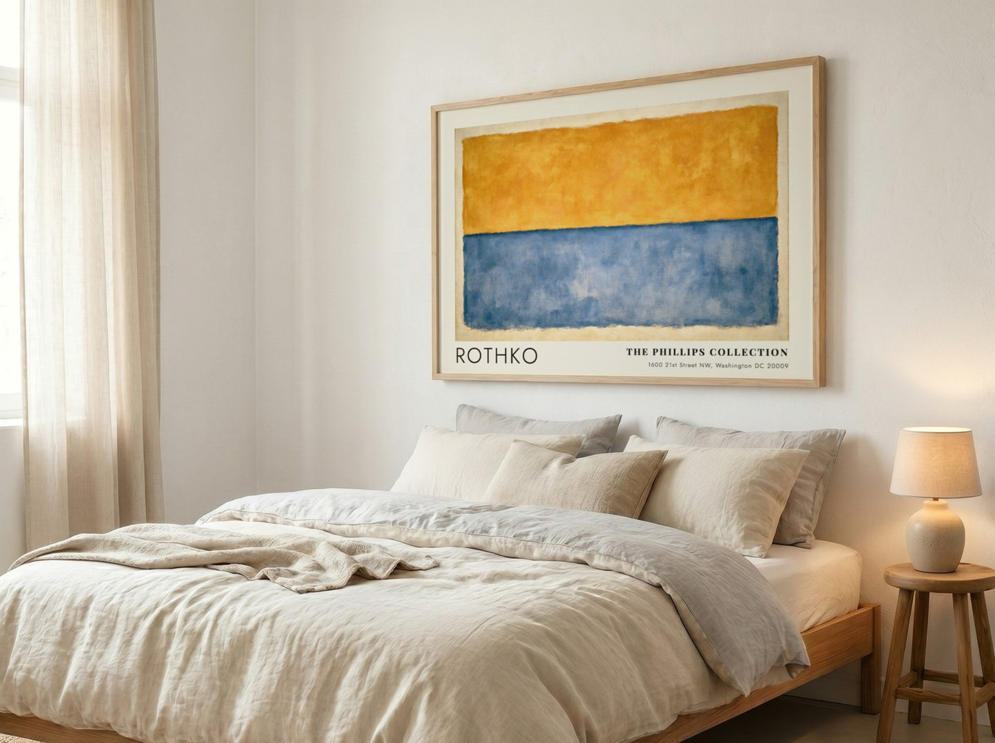 Wall art poster of Mark Rothko Meditation in Colour with yellow and blue fields