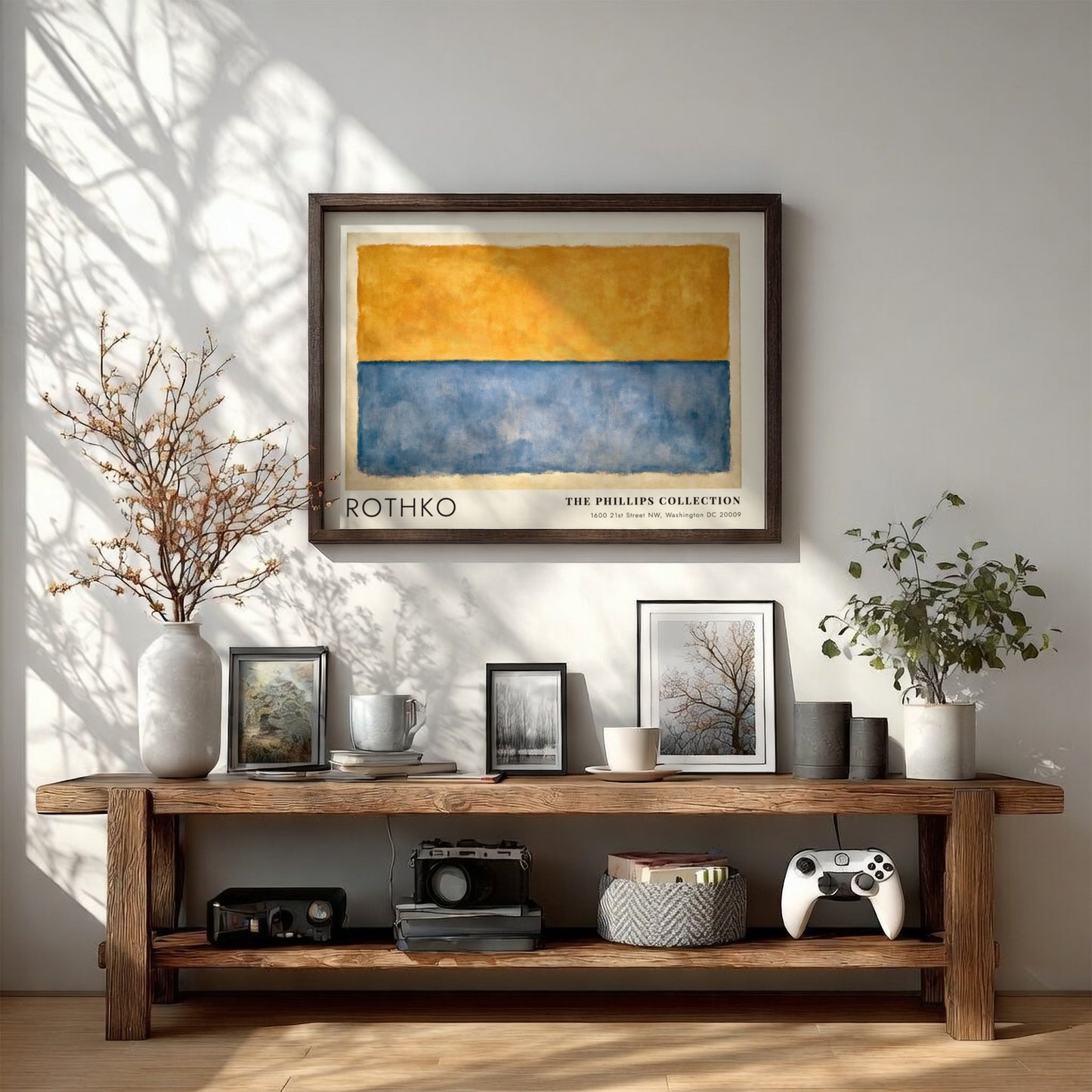 Wall art poster of Mark Rothko Meditation in Colour with yellow and blue fields