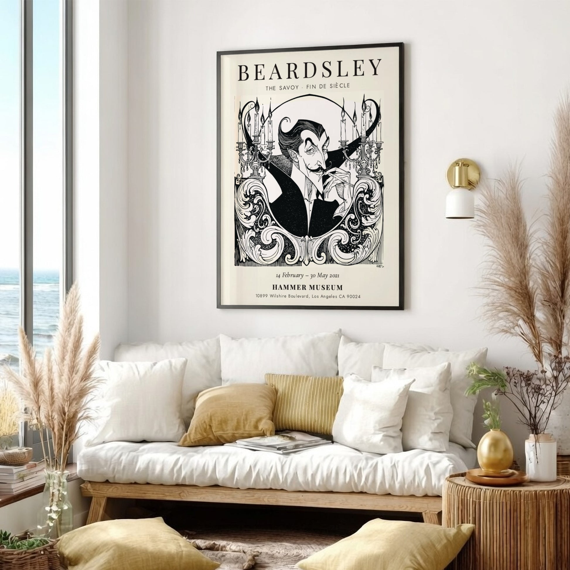 Aubrey Beardsley poster featuring The Savoy - Fin de Siècle with intricate black and white design.