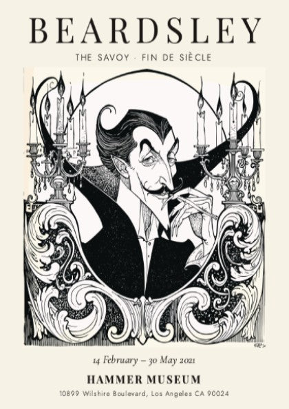 Aubrey Beardsley poster featuring The Savoy - Fin de Siècle with intricate black and white design.