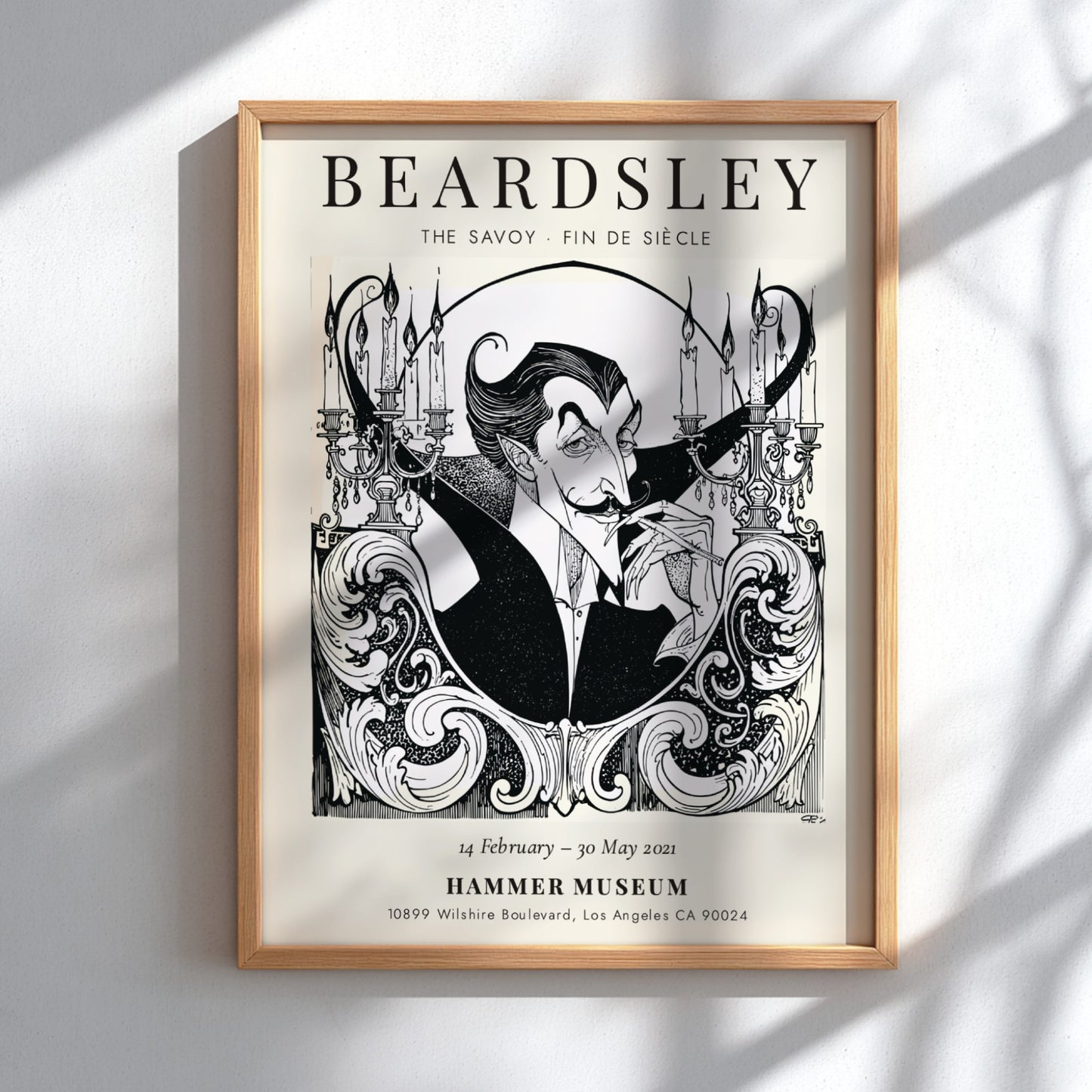 Aubrey Beardsley poster featuring The Savoy - Fin de Siècle with intricate black and white design.