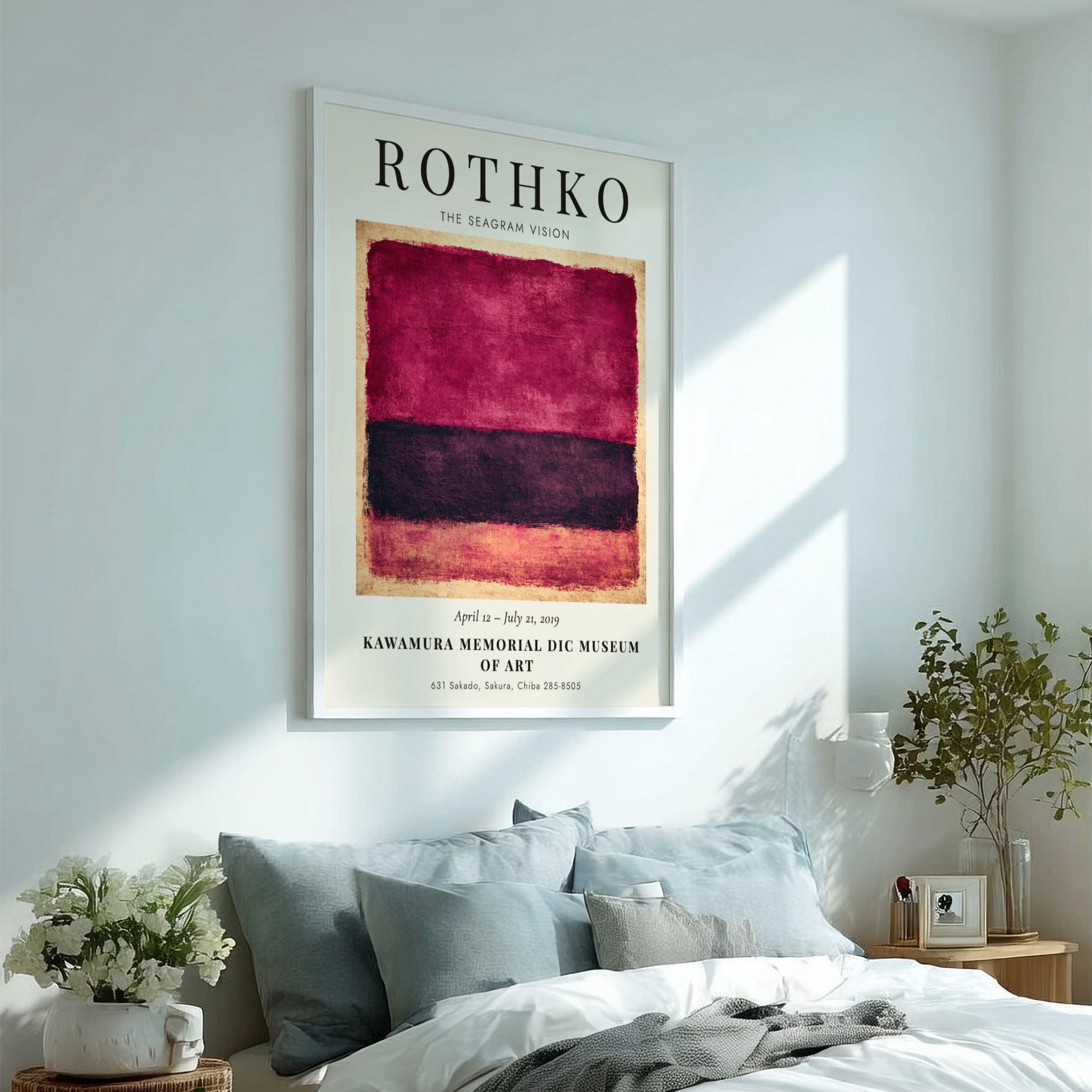 Wall art poster featuring Rothko The Seagram Vision with deep magenta and plum colors.