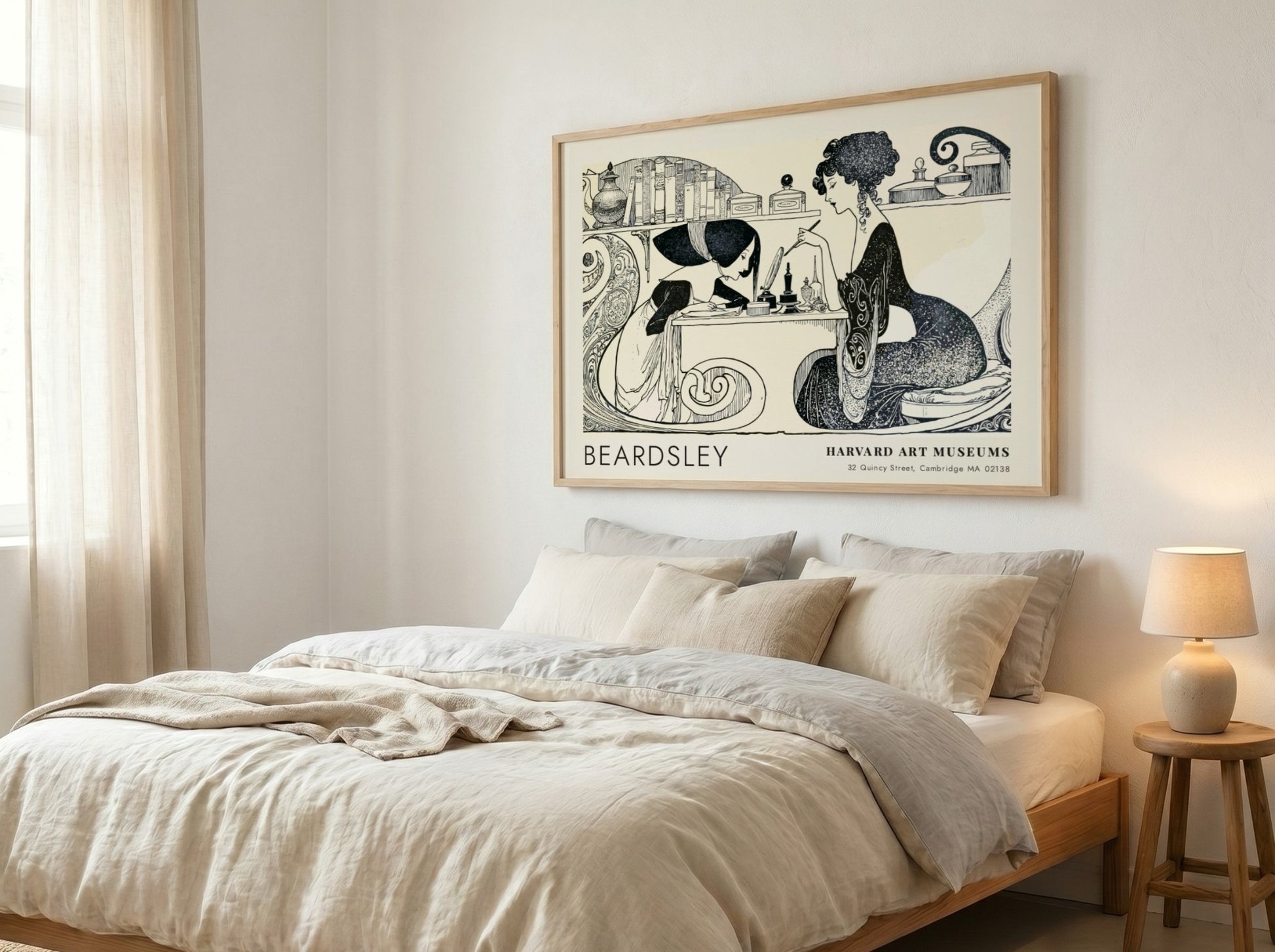 Wall art poster featuring Beardsley's The Toilette of Salome with crisp black ink details.