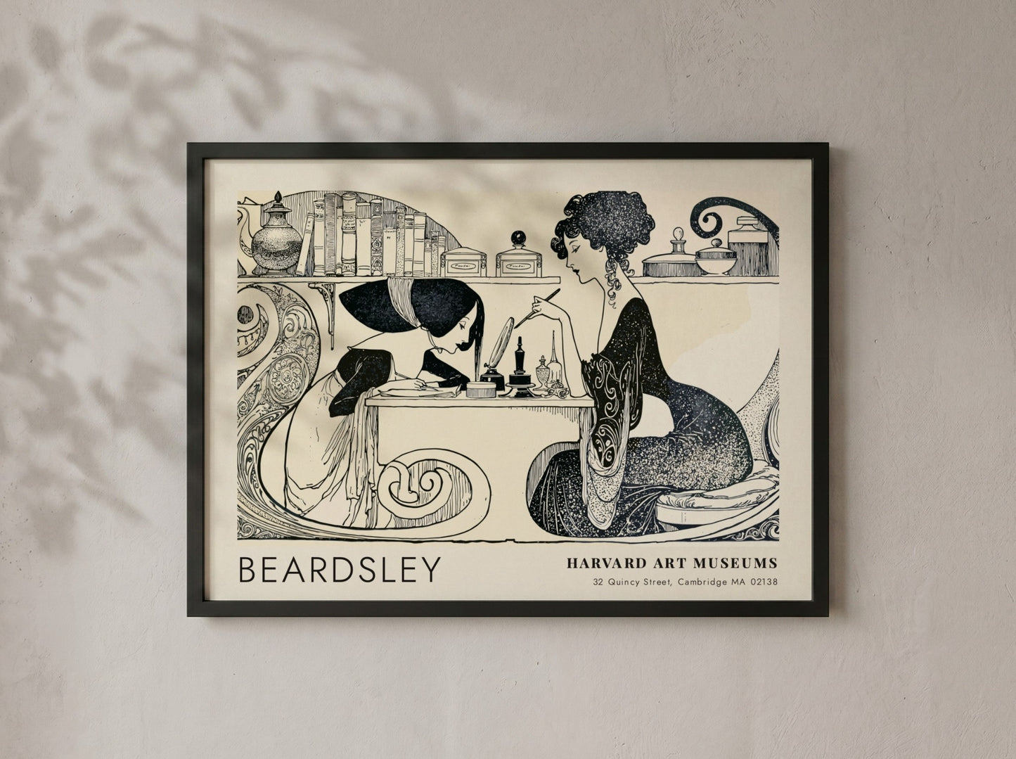 Wall art poster featuring Beardsley's The Toilette of Salome with crisp black ink details.