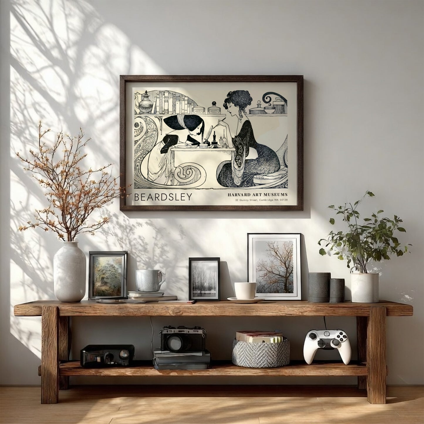 Wall art poster featuring Beardsley's The Toilette of Salome with crisp black ink details.