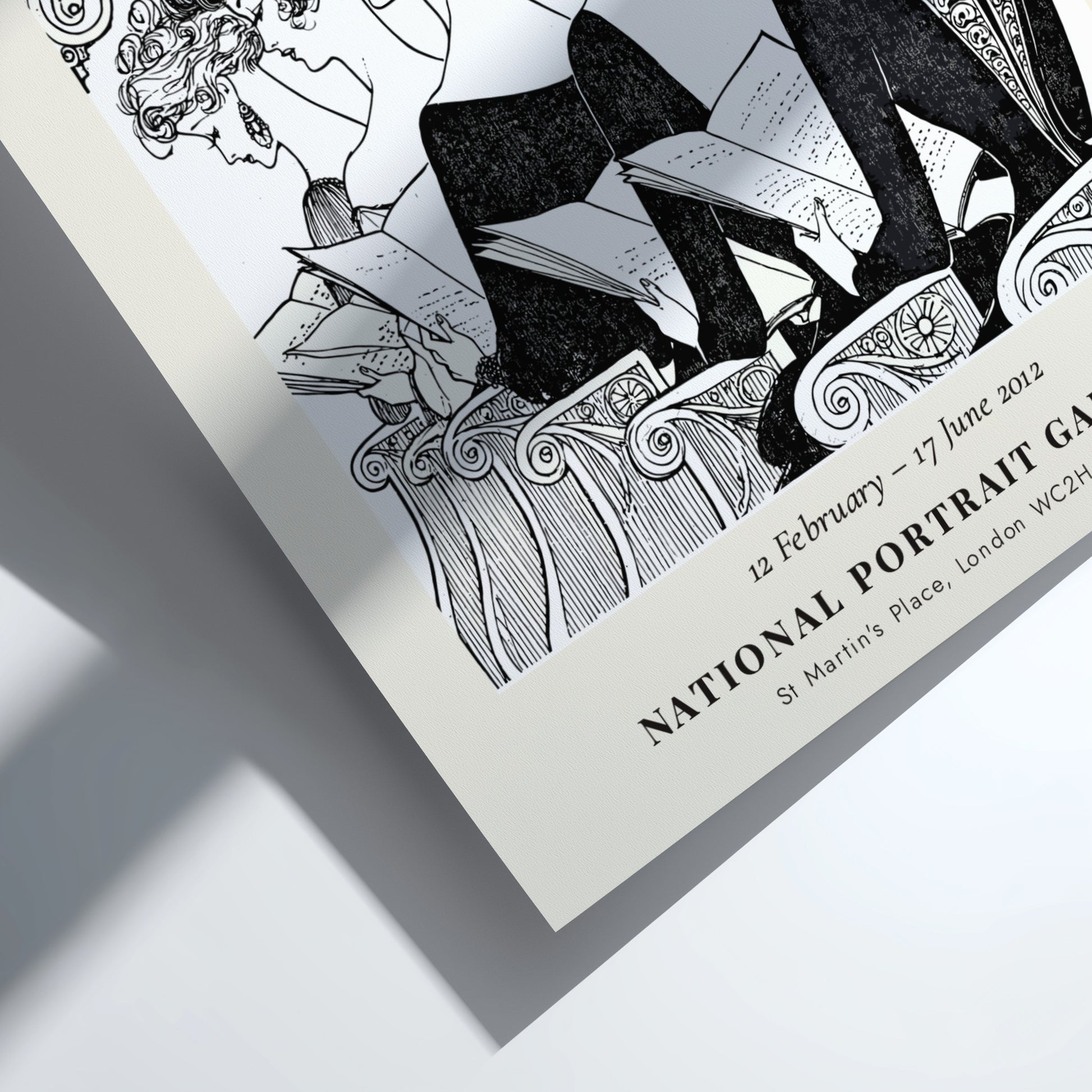 Aubrey Beardsley poster featuring The Wagnerites, intricate black and white design
