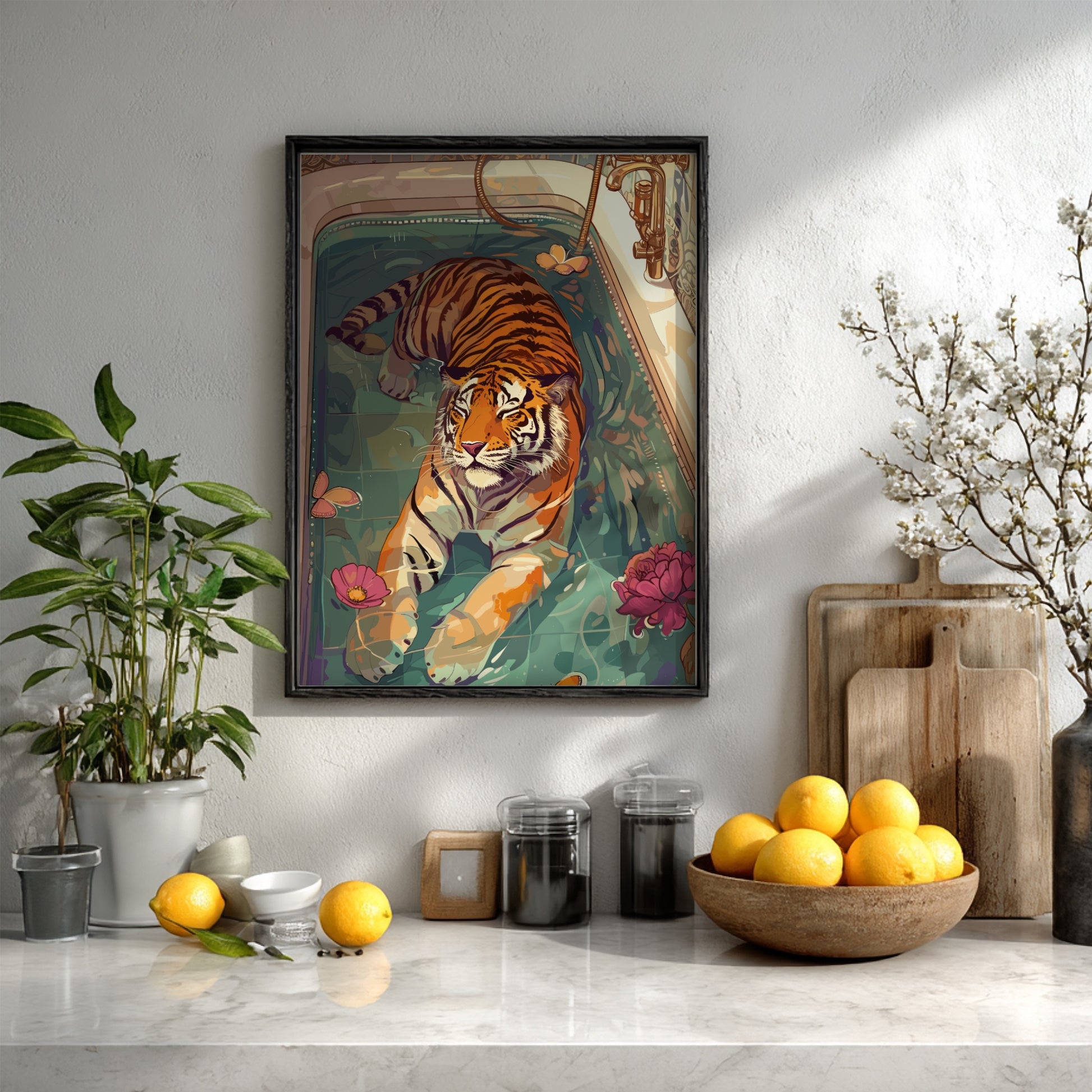 The Minimalist Ritual Modern Art - The Bathroom Still Life Wall Print