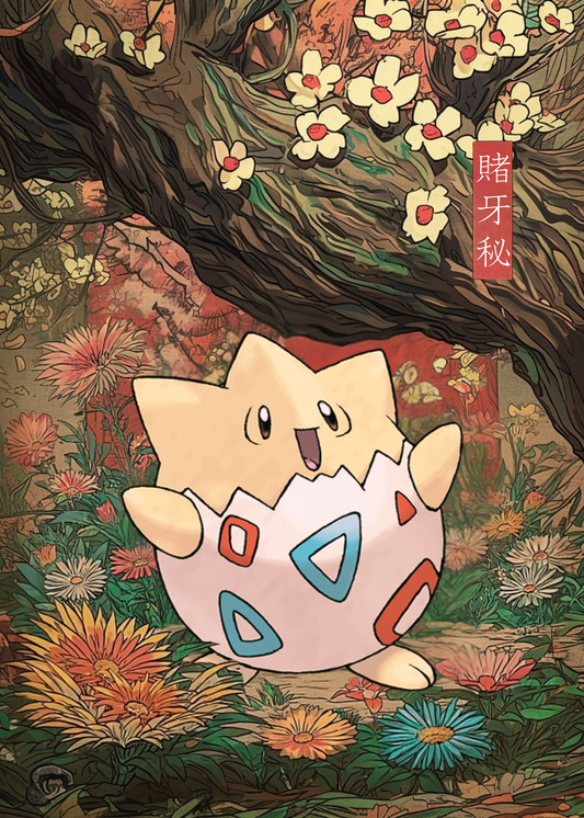 Illustration of Togepi PokemonTogepi Pokemon with a natural background