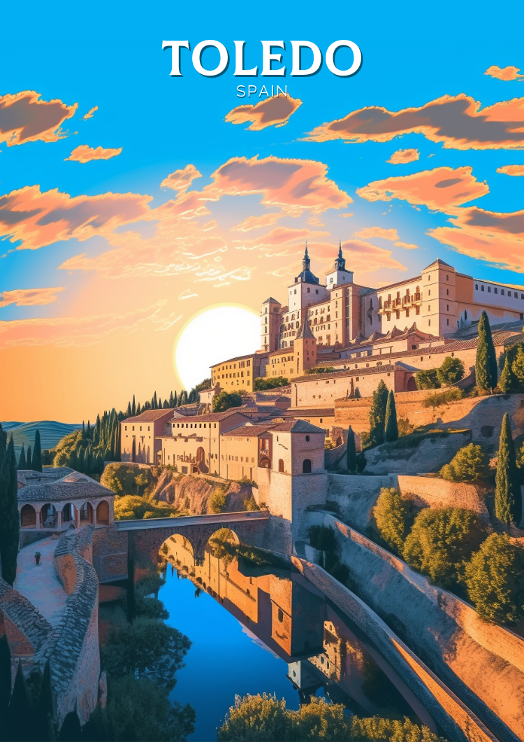 Europe TOLEDO TRAVEL PRINT - SPAIN ARTWORK