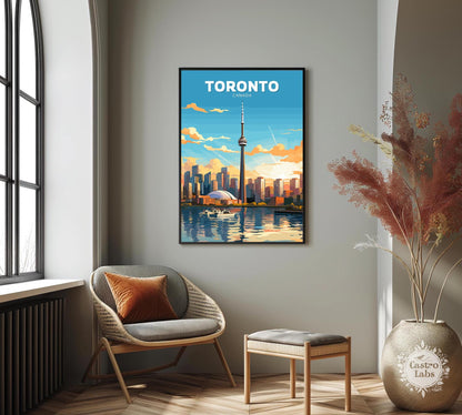 Toronto Downtown Poster: Toronto Skyline Print