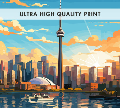 Toronto Downtown Poster: Toronto Skyline Print