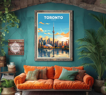 Toronto Downtown Poster: Toronto Skyline Print