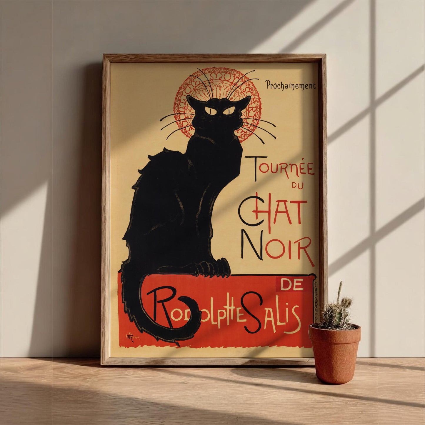 Tournée du Chat Noir - Modern Minimalist Steinlen-Inspired Wall Art