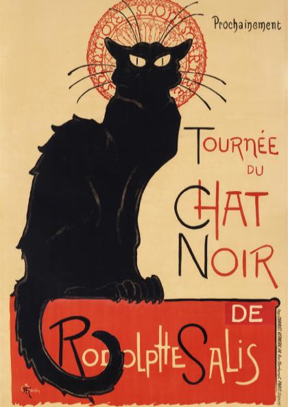 Tournée du Chat Noir - Modern Minimalist Steinlen-Inspired Wall Art