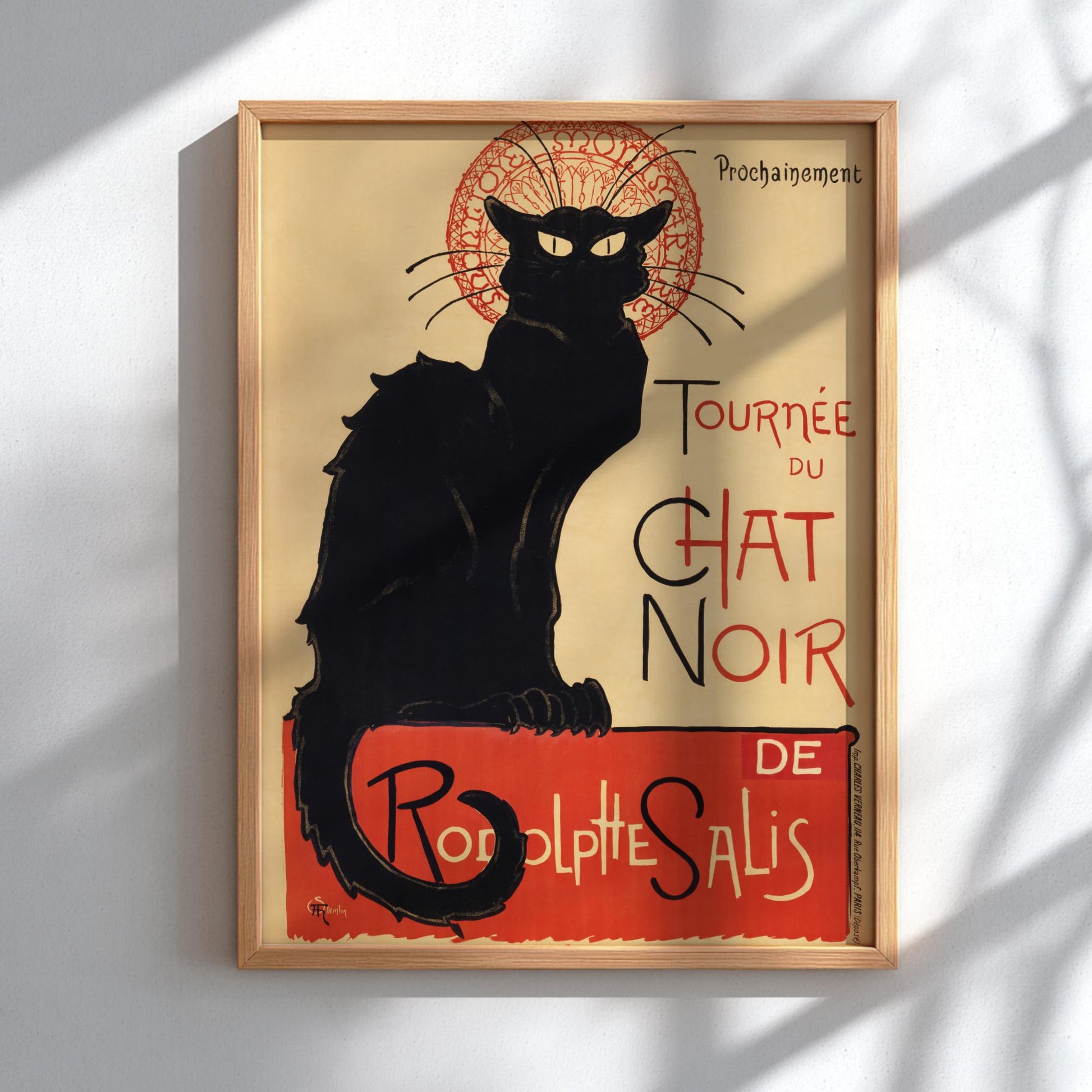 Tournée du Chat Noir - Modern Minimalist Steinlen-Inspired Wall Art