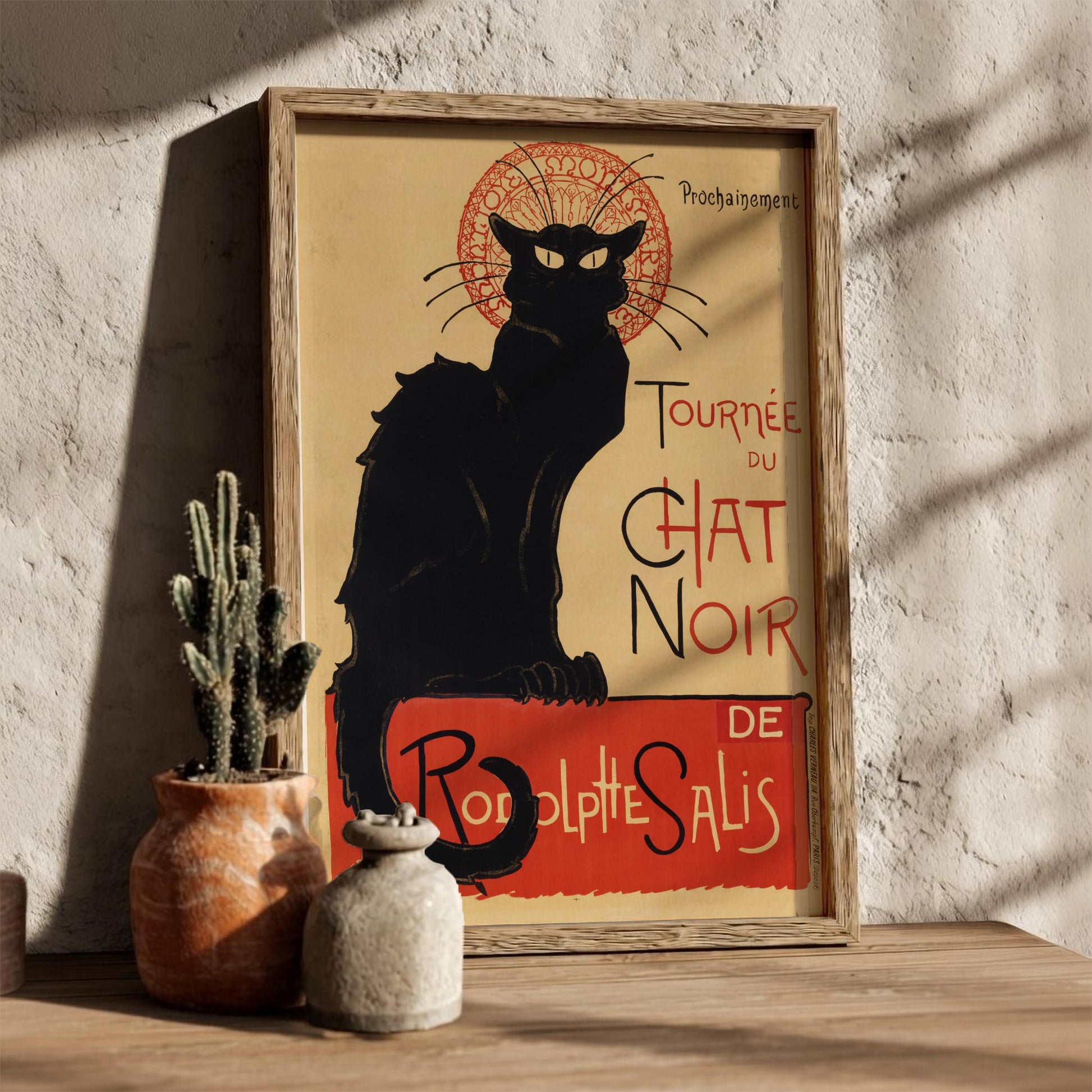 Tournée du Chat Noir - Modern Minimalist Steinlen-Inspired Wall Art