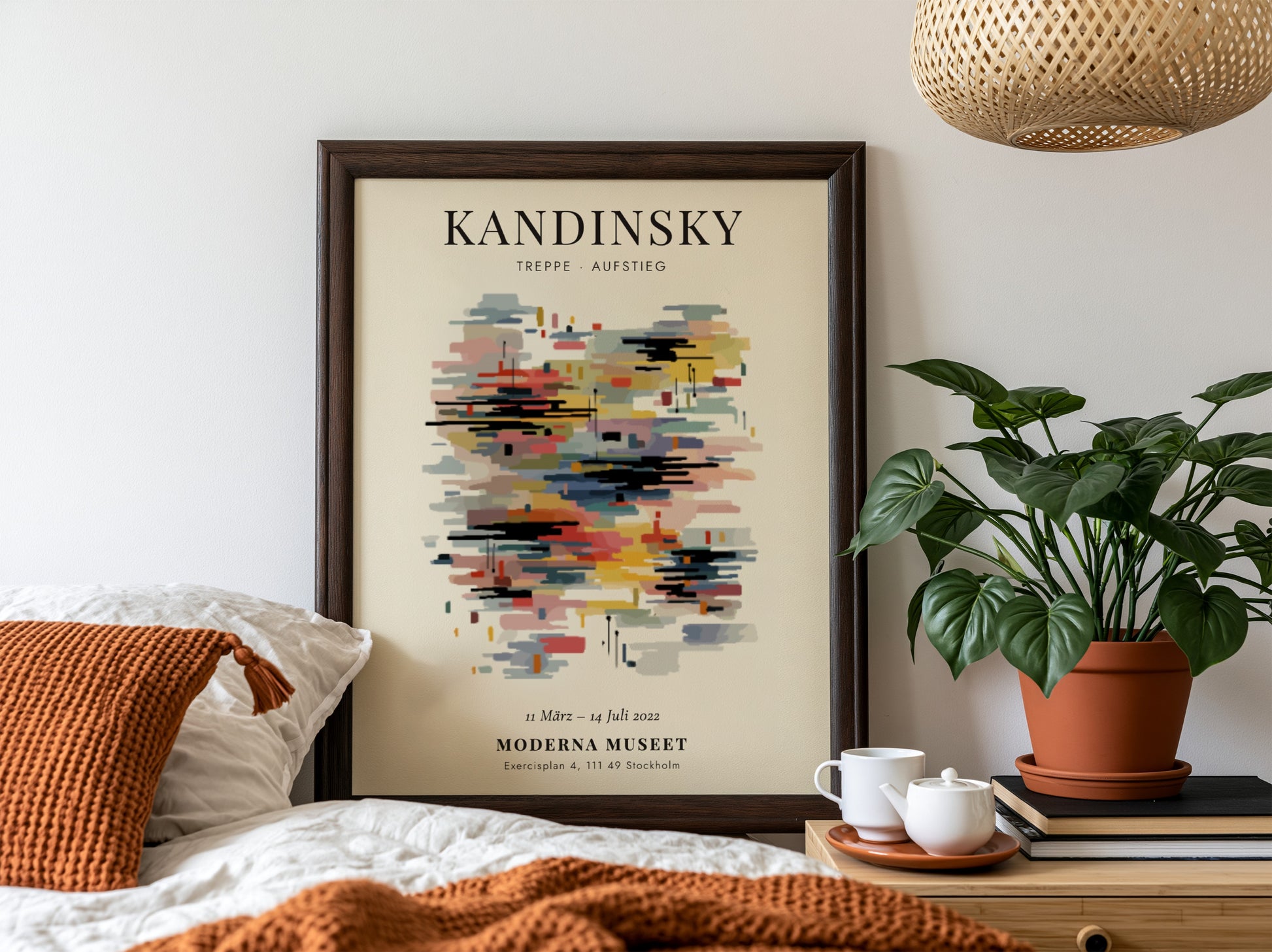 Kandinsky inspired poster featuring vibrant abstract shapes and colors