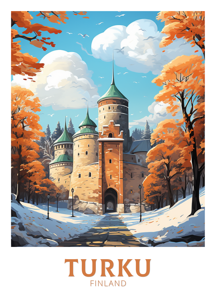 Europe TURKU TRAVEL PRINT - FINLAND ARTWORK